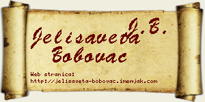 Jelisaveta Bobovac vizit kartica